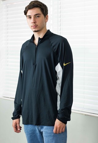 VINTAGE NIKE 1/4 ZIP SWEATSHIRT JUMPER 90S XL 10.7