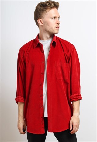 VINTAGE CORDUROY SHIRT RED