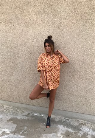 PATTERNED OVERSIZED RETRO VINTAGE UNISEX FESTIVAL SHIRT