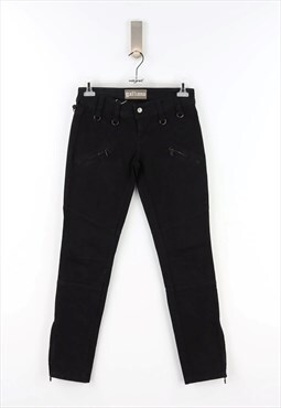 Galliano Skinny Fit Low Waist Jeans in Black - 40