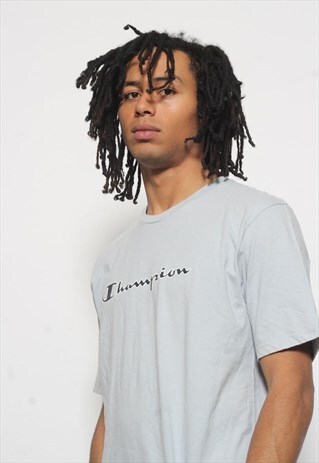 VINTAGE CHAMPION LOGO T-SHIRT BLUE