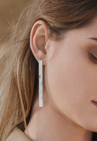 SILVER LINE EARRINGS
