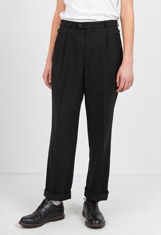 VINTAGE BLACK TROUSERS BOTTOMS