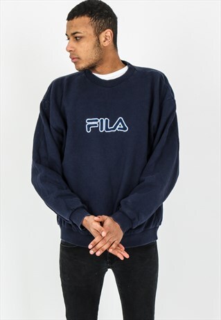 VINTAGE FILA EMBROIDERED LOGO SWEATSHIRT