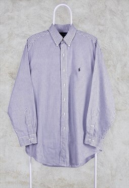 Vintage Ralph Lauren Check Shirt Long Sleeve Yarmouth Large