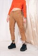 VINTAGE LEATHER TROUSERS Y2K SUEDE FLARE CROPPED PANTS
