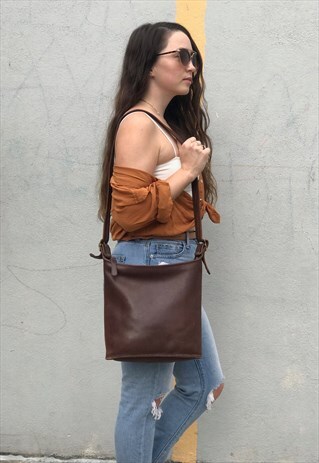 VINTAGE COACH BROWN LEGACY CROSSBODY MESSENGER BAG