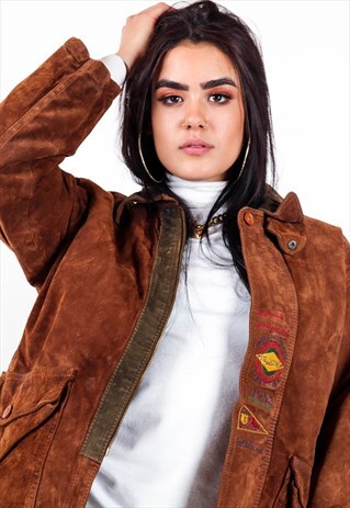 VINTAGE EMBROIDERED LEATHER JACKET J3263