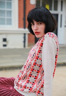 Long Sleeve Jumper with Metallic Gold Trim