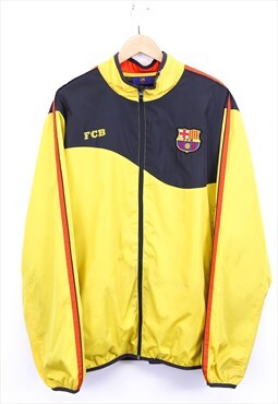 Vintage Barcelona Football Track Jacket Yellow / Black 