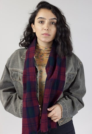VINTAGE RED CHECK SCARF