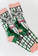 Jungleclub Green Cat Socks 