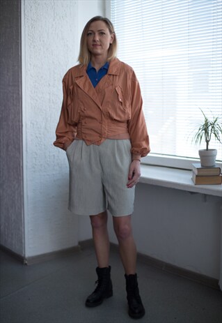 VINTAGE 80'S COPPER DOUBLE BREASTED JACKET