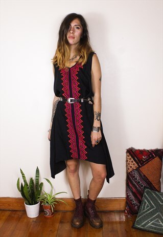 FAIRTRADE EMBROIDERED BOHO MIDI DRESS