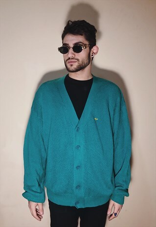 VINTAGE TURQUOISE KNITTED CARDIGAN