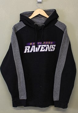 Vintage NFL Baltimore Ravens Hoodie Black Grey With Logo