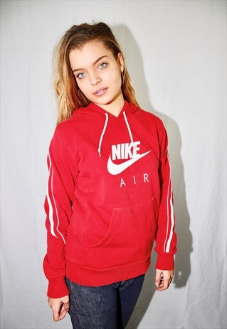 VINTAGE BRIGHT RED NIKE HOODIE SWEATER