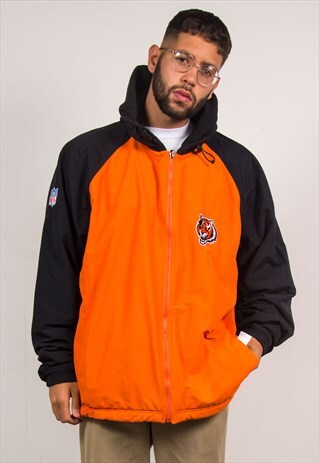 REEBOK REVERSIBLE JACKET NFL CINCINNATI BENGALS
