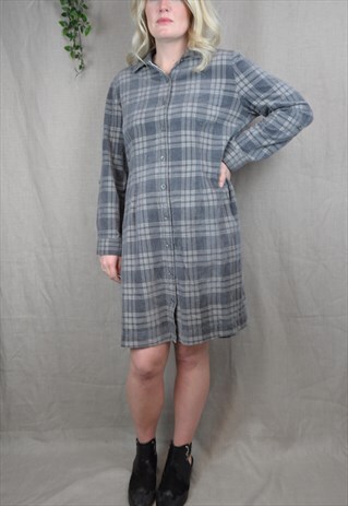 FLANNEL CORDUROY SHIRT DRESS