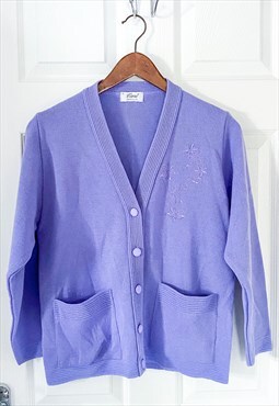 Vintage 90s Cardigan in Lilac Purple