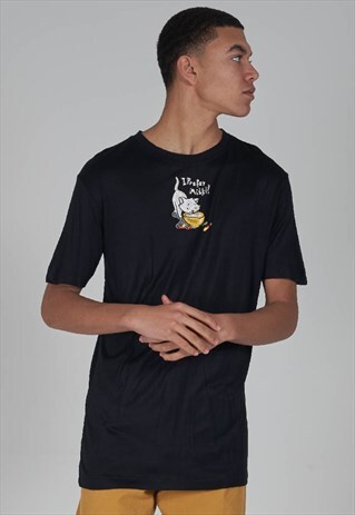 VINTAGE RARE 90S ICEBERG ARISTOCATS BLACK T-SHIRT
