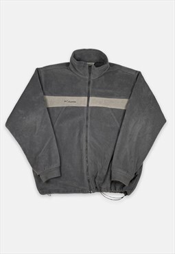 Vintage Columbia embroidered grey fleece jacket