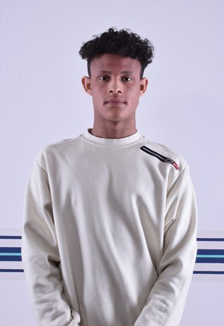 BEIGE NIKE EMBROIDERED SWEATSHIRT