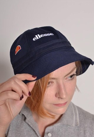 VINTAGE ELLESSE BUCKET HAT CAP BLUE