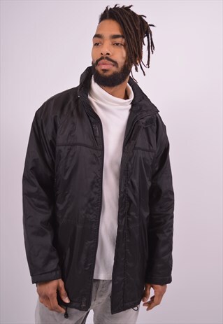VINTAGE ASICS WINDBREAKER JACKET BLACK