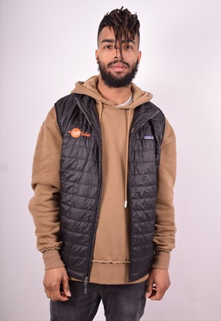 PATAGONIA MENS VINTAGE PADDED GILET XL BLACK 90'S
