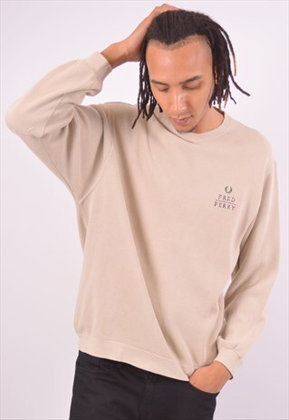 VINTAGE FRED PERRY JUMPER SWEATER BEIGE