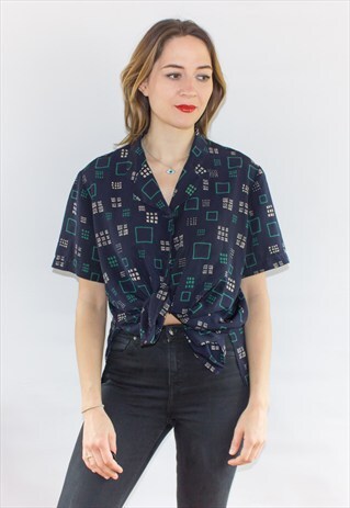 VINTAGE 90'S TIE CROP BLOUSE