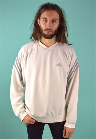 VINTAGE 90'S ADIDAS V-NECK SWEATSHIRT