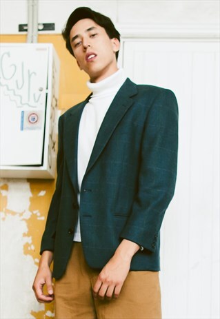 VINTAGE 80S SHORT WOOL BLAZER