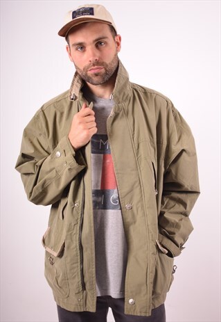 MENS VINTAGE JACKET LARGE KHAKI 90S