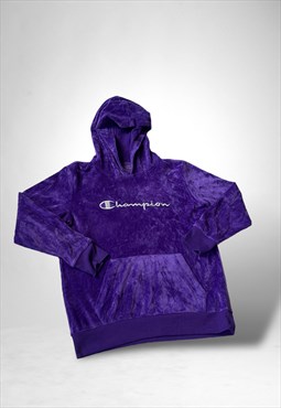 Vintage Purple Velvet Champion Hoodie 