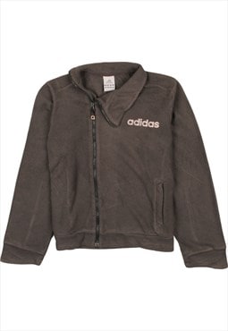 Adidas 90's Sportswear Full Zip Up Fleece Jumper Small Grey