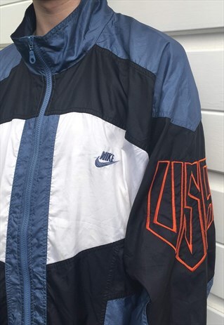 MENS VINTAGE 80S NIKE JACKET SHELL SUIT WINDBREAKER COAT