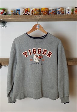 Vintage Disney sweatshirt tiger 90s 00s grey
