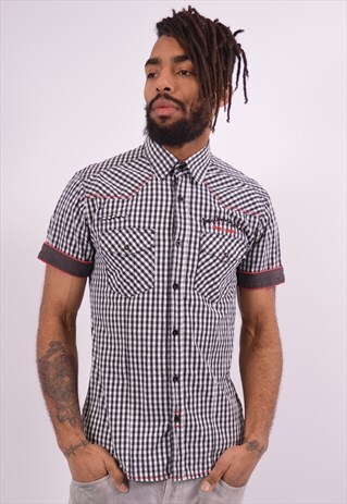 VINTAGE JACK & JONES SHIRT CHECK BLACK