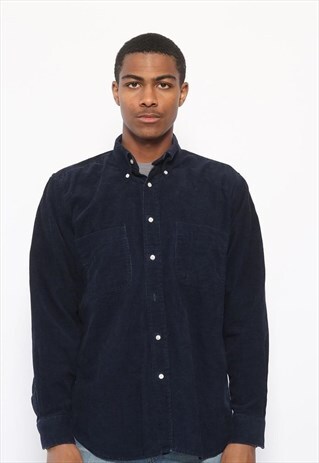VINTAGE CORDUROY SHIRT NAVY BLUE