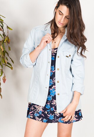 VINTAGE 80'S LEE DENIM OVERSHIRT / S0616