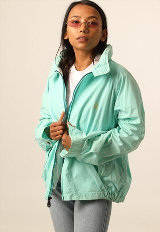 VINTAGE NAUTICA EMBROIDERED LOGO HARRINGTON JACKET