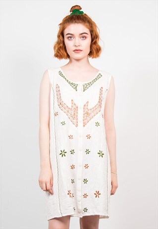 VINTAGE 90'S BOHO STYLE MINI DRESS