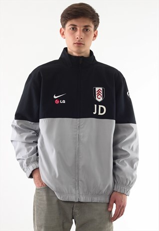 VINTAGE NIKE FULLHALM TRACKSUIT WINDBREAKER BLACK GREY