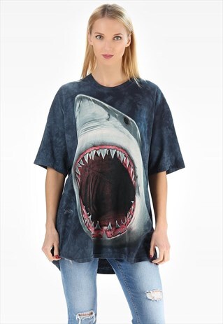 SHARK T SHIRT ANIMAL PRINT