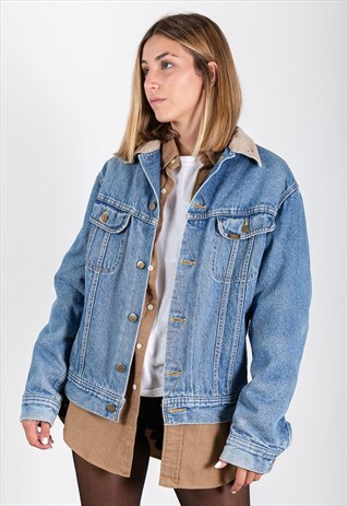 VINTAGE 80S ORIGINAL LEE LINED DENIM JACKET / 9542