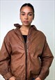 BROWN VINTAGE ALVEAR LEATHER JACKET COAT