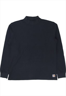 Carhartt 90's Turtle Neck Plain Sweatshirt Large Black