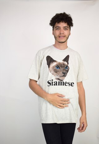 VINTAGE 90'S SIAMESE CAT T-SHIRT